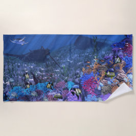 70 x 35-inch badhanddoek met "Watery Rest"-afbeeld