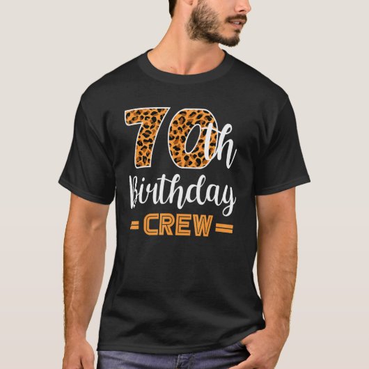 70 Years Old Birthday Leopard Print 70th Birthday T-shirt (Voorkant)