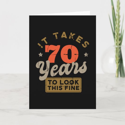 70 Years to look thisFolded Greeting Card Kaart (Voorkant)