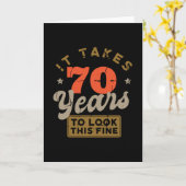 70 Years to look thisFolded Greeting Card Kaart (Gele Bloem)