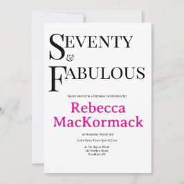 70 Zeventig & Fabulous Elegante 70e verjaardagsfee Kaart