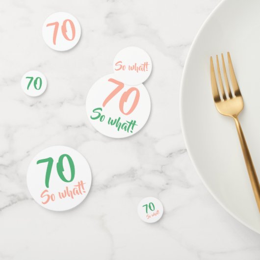 70 Zo welk positief CitaatManuscript 70th Birthday Confetti (Groep)