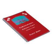 70e, 75e Birthday Party Guest Book, Red Bicycle Notitieboek (Rechterzijde)