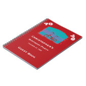 70e, 75e Birthday Party Guest Book, Red Bicycle Notitieboek (Linkerzijde)