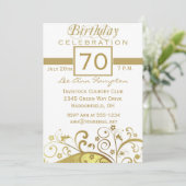 70e - 79e verjaardag van uitnodigingen van de Birt (Staand voorkant)