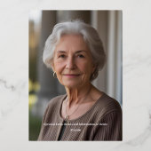 70e aangepaste verjaardagsfeest art deco gestructu folie uitnodiging (Achterkant)