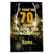 70e Birthday Black en Gold-thema 70 jaar oud