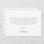 70e Birthday Blue Hydrangeas Bedankkaart (Achterkant)