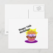 70e Birthday Cake Briefkaart (Voorkant / Achterkant)