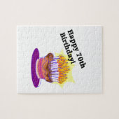 70e Birthday Cake Legpuzzel (Horizontaal)