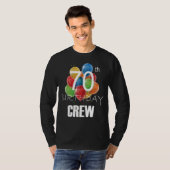 70e Birthday Crew 70 Party Crew Group Mannen LS T-shirt (Voorkant volledig)