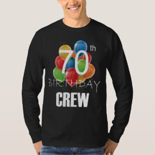 70e Birthday Crew 70 Party Crew Group Mannen LS T-shirt