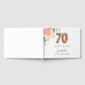 70e Birthday floral roos Gold eucalyptus name Gastenboek (Volledig)