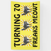 70E BIRTHDAY FUNNY CAT BANNER (Verticaal)