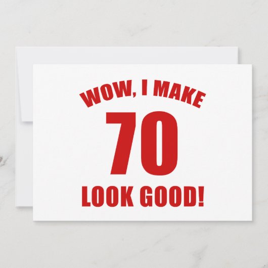 70e Birthday Gag Gift (r) Kaart (Voorkant)
