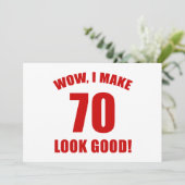 70e Birthday Gag Gift (r) Kaart (Staand voorkant)
