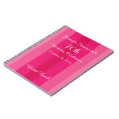 70e Birthday Party Guest Book Pink Notitieboek (Linkerzijde)
