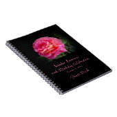 70e Birthday Party Guest Book, Pink Rose Notitieboek (Rechterzijde)
