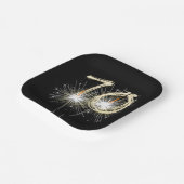 70e 'Birthday Party'-reservekopers op zwart Papieren Bordje (Gebogen)