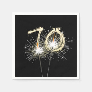 70e 'Birthday Party'-reservekopers op zwart Servet