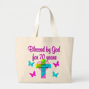70E BIRTHDAY PRAYER GROTE TOTE BAG