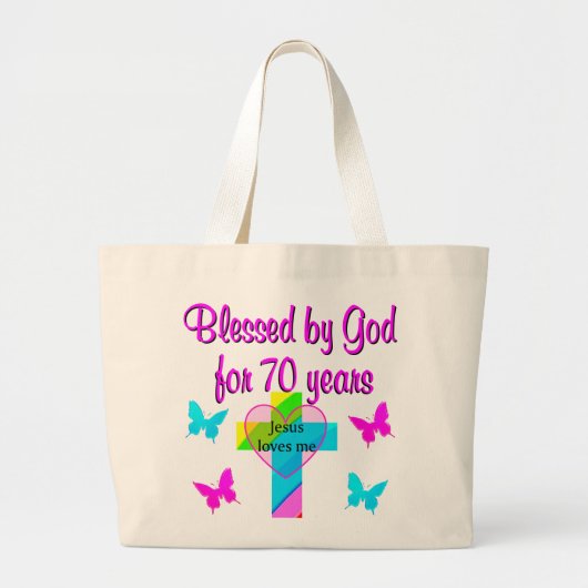 70E BIRTHDAY PRAYER GROTE TOTE BAG (Voorkant)