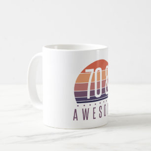 70e Birthday Retro Sunset Koffiemok