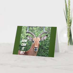 "70e BIRTHDAY SCHOONT DEER" Kaart