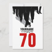 70e 'Birthday Swingers Rat Pack'-partij Kaart (Voorkant)