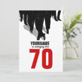 70e 'Birthday Swingers Rat Pack'-partij Kaart (Staand voorkant)