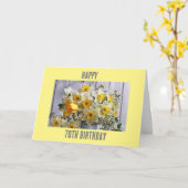 "70e BIRTHDAY" WENST IEMAND DIE JE ZORGT OVER Kaart (Gele Bloem)