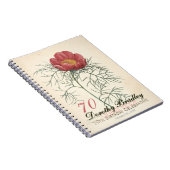 70e botanische pony Guest Book op Birthday Party Notitieboek (Rechterzijde)