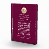 70e bruiloft Jubileum aangepaste geschenk acrylblo Fotoblokken (Rechts)