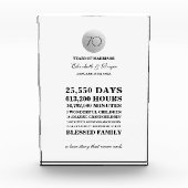 70e bruiloft Jubileum aangepaste geschenk plaque Fotoblokken (Voorkant)