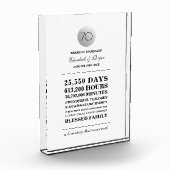 70e bruiloft Jubileum aangepaste geschenk plaque Fotoblokken (Links)