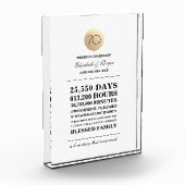 70e bruiloft Jubileum aangepaste geschenk plaque Fotoblokken (Links)