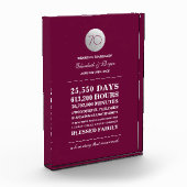 70e bruiloft Jubileum aangepaste geschenk plaque Fotoblokken (Links)