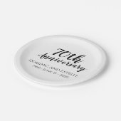 70e bruiloft Jubileum aangepaste papier Borden Papieren Bordje (Gekanteld)