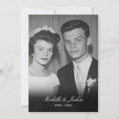 70e bruiloft Jubileum Bloemen Greenery Foto Kaart (Achterkant)