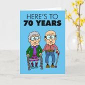 70e bruiloft Jubileum oud worden Kaart (Gele Bloem)