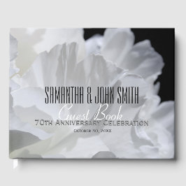70e bruiloft Jubileum Party Peony Guest Book 2 Gastenboek