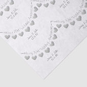 70e Bruiloft Jubileum Platina hart papier (Detail)