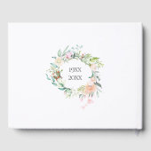 70e bruiloft Jubileum Rozen Floral Garland Gastenboek (Achterkant)