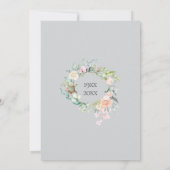 70e bruiloft Jubileum Rozen Floral Garland Save The Date (Achterkant)