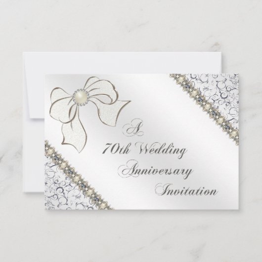 70e bruiloft Jubileum RSVP-kaart RSVP Kaartje (Voorkant)