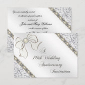 70e bruiloft Jubileum RSVP-kaart RSVP Kaartje (Voorkant / Achterkant)