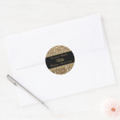 70e bruiloft Jubileum viering gouden glitter Ronde Sticker (Envelop)