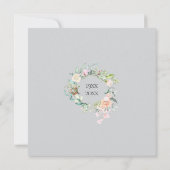 70e bruiloft Jubileum Waterverf Bloemen Kaart (Achterkant)