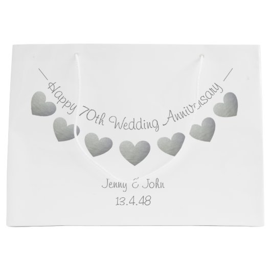 70e cadeautas met Jubileum voor Platinum Wedding (Voorkant)