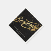 70e Confetti Chic Gold Black 70e Servet (Hoek)